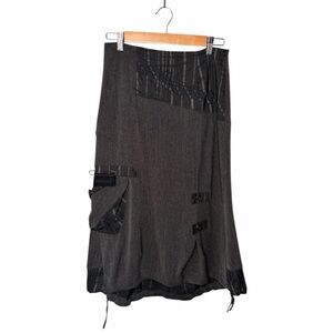 animale x Vintage 90s Avant Garde Tweed Midi Skirt